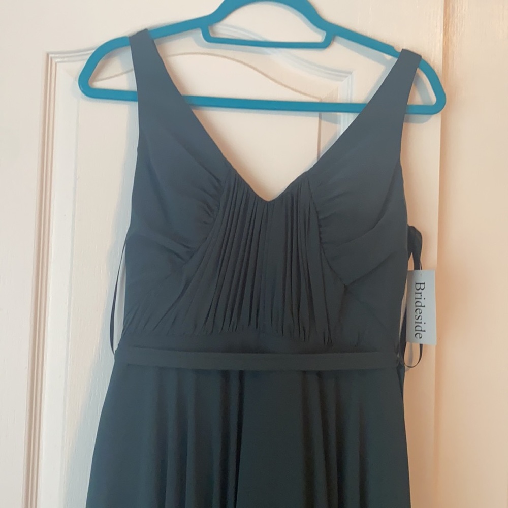 Brideside viola hunter green bridesmaid dress - Picture 5 of 9